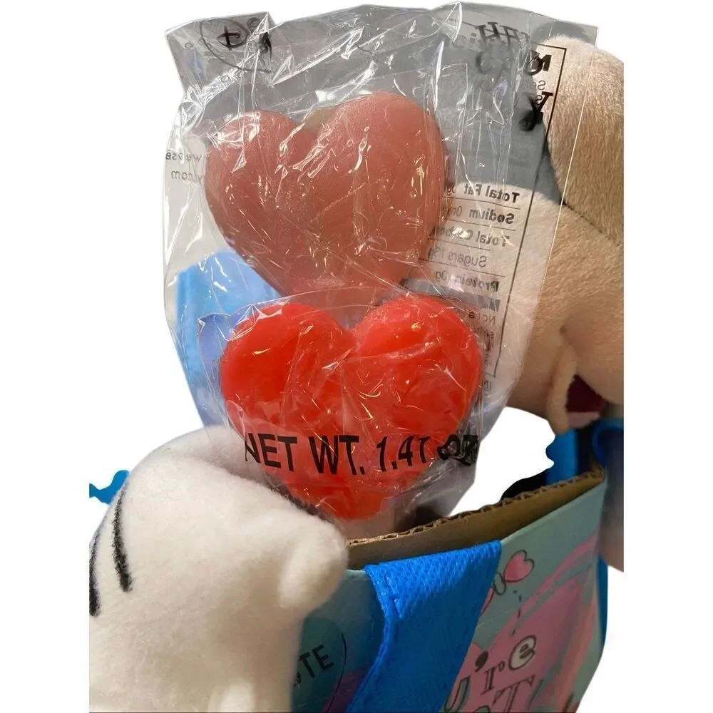 Disney Mickey Mouse Valentine Gift Set Plush Tote Bag Candy Hearts Blue Nwt